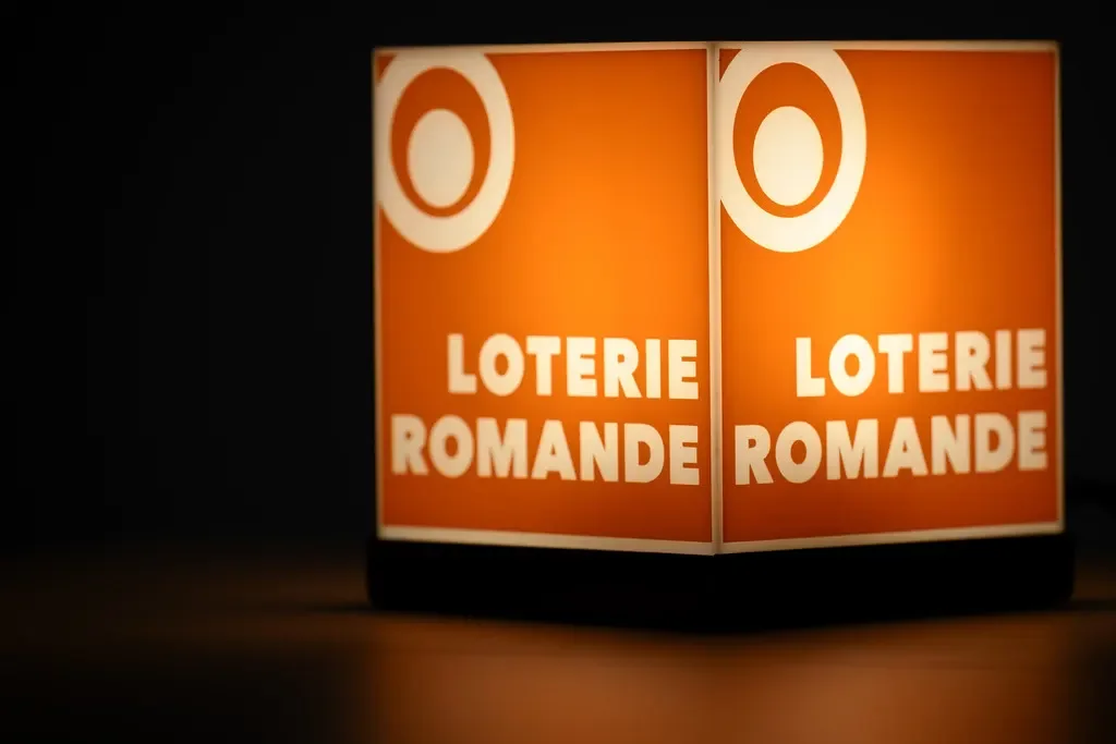 Cube lumineux orange aux anneaux emblématiques